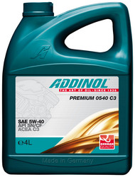 ������ �������� ����� Addinol Premium 0540 C3 5W-40, 4� ������������� | ������� 4014766250896
